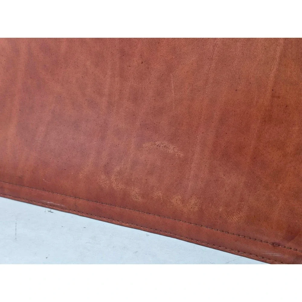 Vintage RENWICK Briefcase Brown Tan Leather Business‎ Bag Canada Rare